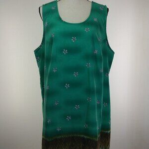 Mint Julep Womens Summer Dress Size 2X Green 100% Polyester Sleeveless